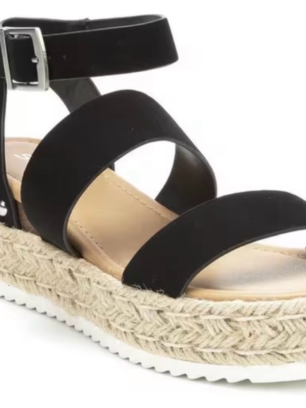 Women’s Black Espadrille Platform Sandals - Classic Strappy Design